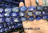 CNG7850 15.5 inches 12*16mm - 15*20mm faceted nuggets lapis lazuli beads