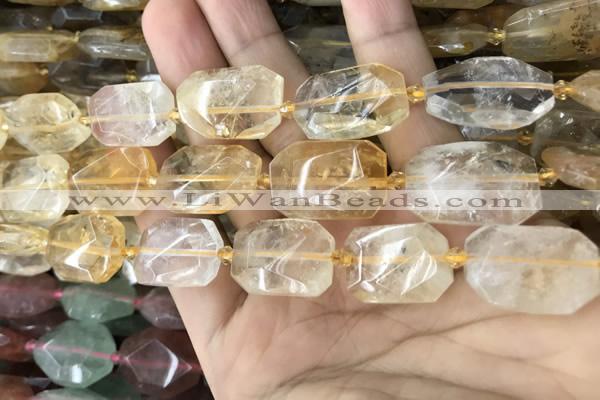 CNG7860 13*18mm - 18*25mm faceted freeform citrine beads