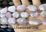 CNG7895 15.5 inches 13*18mm - 18*25mm faceted freeform kunzite beads