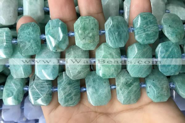 CNG7922 15.5 inches 13*18mm - 15*25mm faceted freeform amazonite beads