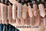 CNG7936 15.5 inches 10*22mm - 12*45mm faceted nuggets moonstone beads