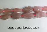 CNG7951 15.5 inches 15*25mm - 20*40mm nuggets rose quartz beads