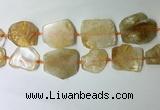 CNG7972 25*30mm - 35*45mm freeform citrine slab beads