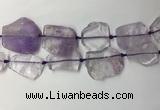 CNG7974 25*30mm - 35*45mm freeform light amethyst slab beads