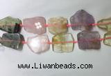 CNG7978 25*30mm - 35*45mm freeform mixed quartz slab beads