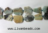 CNG7980 25*30mm - 35*45mm freeform amazonite slab beads