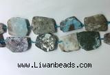 CNG7981 25*30mm - 35*45mm freeform larimar slab beads