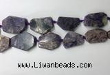 CNG7982 25*30mm - 35*45mm freeform charoite slab beads