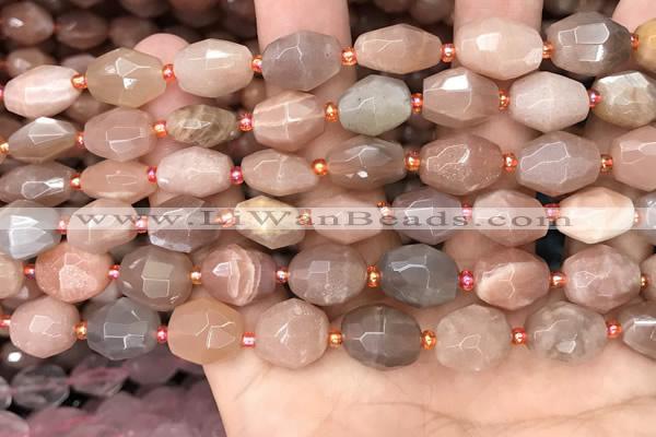 CNG7990 15.5 inches 10*12mm - 12*14mm faceted nuggets moonstone beads