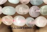 CNG8011 15.5 inches 6*8mm nuggets morganite beads wholesale