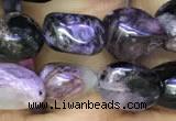 CNG8045 15.5 inches 8*10mm nuggets charoite beads wholesale