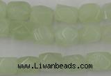 CNG806 15.5 inches 8*12mm faceted nuggets New jade beads