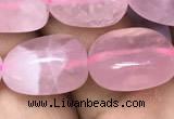 CNG8060 15.5 inches 8*10mm - 10*14mmm nuggets rose quartz beads