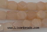 CNG812 15.5 inches 9*12mm faceted nuggets pink aventurine beads