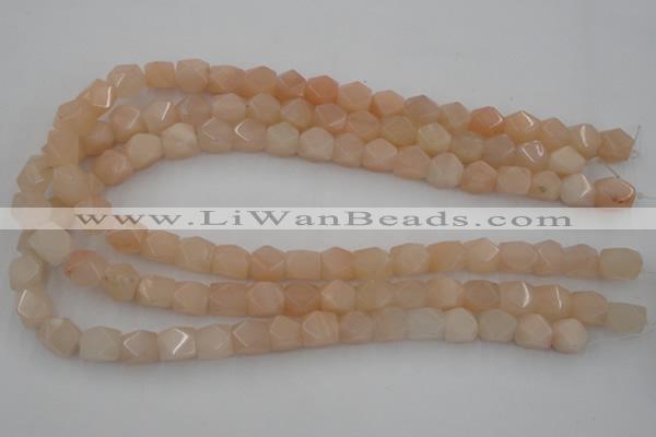 CNG812 15.5 inches 9*12mm faceted nuggets pink aventurine beads