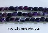 CNG8132 15.5 inches 8*12mm nuggets striped agate beads wholesale