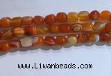 CNG8134 15.5 inches 8*12mm nuggets striped agate beads wholesale