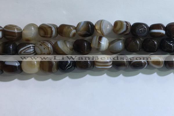 CNG8142 15.5 inches 8*12mm nuggets striped agate beads wholesale