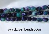 CNG8146 15.5 inches 8*12mm nuggets striped agate beads wholesale