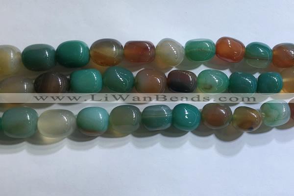 CNG8158 15.5 inches 10*14mm nuggets agate beads wholesale