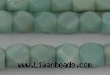 CNG819 15.5 inches 9*12mm faceted nuggets amazonite beads