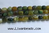 CNG8193 15.5 inches 10*14mm nuggets striped agate beads wholesale