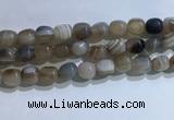 CNG8194 15.5 inches 10*14mm nuggets striped agate beads wholesale