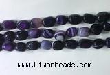 CNG8227 15.5 inches 12*16mm nuggets striped agate beads wholesale