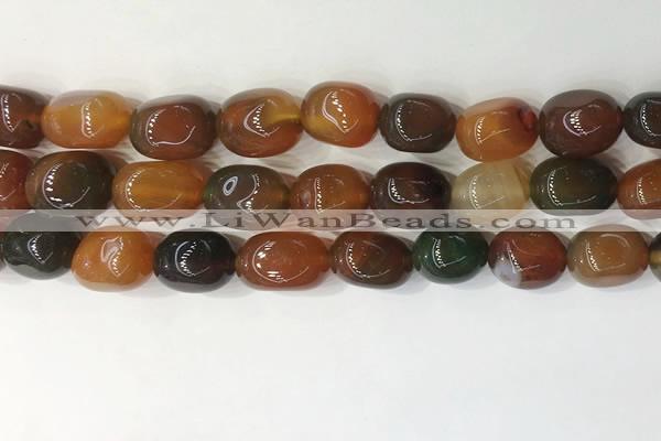 CNG8251 15.5 inches 13*18mm nuggets agate beads wholesale