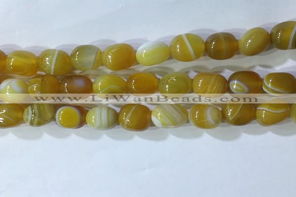 CNG8265 15.5 inches 13*18mm nuggets striped agate beads wholesale