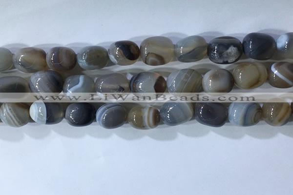 CNG8277 15.5 inches 13*18mm nuggets striped agate beads wholesale