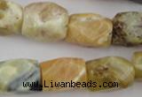 CNG832 15.5 inches 13*18mm faceted nuggets yellow opal beads