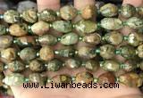 CNG8539 15.5 inches 8*10mm - 9*13mm faceted nuggets rhyolite beads