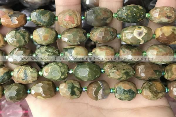 CNG8540 15.5 inches 10*14mm - 12*16mm faceted nuggets rhyolite beads