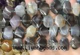 CNG8551 15.5 inches 13*18mm - 15*25mm faceted freeform grey agate beads