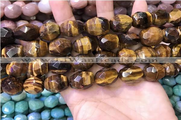 CNG8571 12*16mm - 15*20mm faceted nuggets yellow tiger eye beads