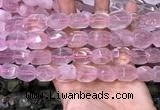 CNG8579 13*18mm - 15*20mm faceted nuggets rose quartz beads