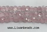 CNG8611 10*13mm - 12*16mm faceted freeform rose quartz beads