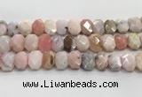 CNG8614 10*13mm - 12*16mm faceted freeform natural pink opal beads