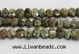 CNG8619 10*13mm - 12*16mm faceted freeform rhyolite beads