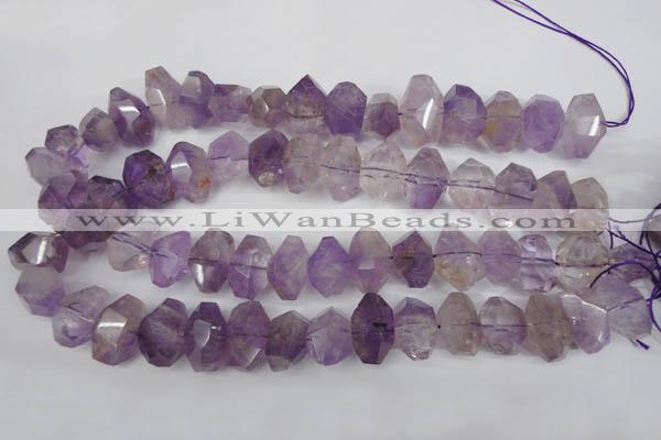 CNG862 15.5 inches 12*18mm – 14*23mm faceted nuggets amethyst beads