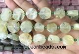 CNG8656 15.5 inches 10mm - 20mm freeform green rutilated quartz beads