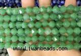 CNG8766 15.5 inches 8mm faceted nuggets green aventurine beads