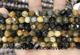 CNG8776 15 inches 8mm faceted nuggets jasper gemstone beads