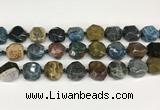 CNG8793 16*17mm - 18*19mm faceted nuggets agate  beads