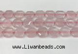 CNG8802 15.5 inches 16mm - 20mm faceted freeform rose quartz beads