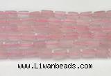 CNG8846 15.5 inches 8*12mm - 10*16mm nuggets matte rose quartz beads