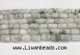 CNG8855 15.5 inches 8*12mm - 10*16mm nuggets matte white moonstone beads