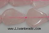 CNG888 15.5 inches 18*22mm – 25*30mm freeform rose quartz beads