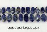 CNG8903 10*25mm - 14*30mm faceted nuggets sodalite beads